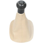 Beige Leather Shift Knob with Dust Cover for Volkswagen Passat B5 (1996–2005)