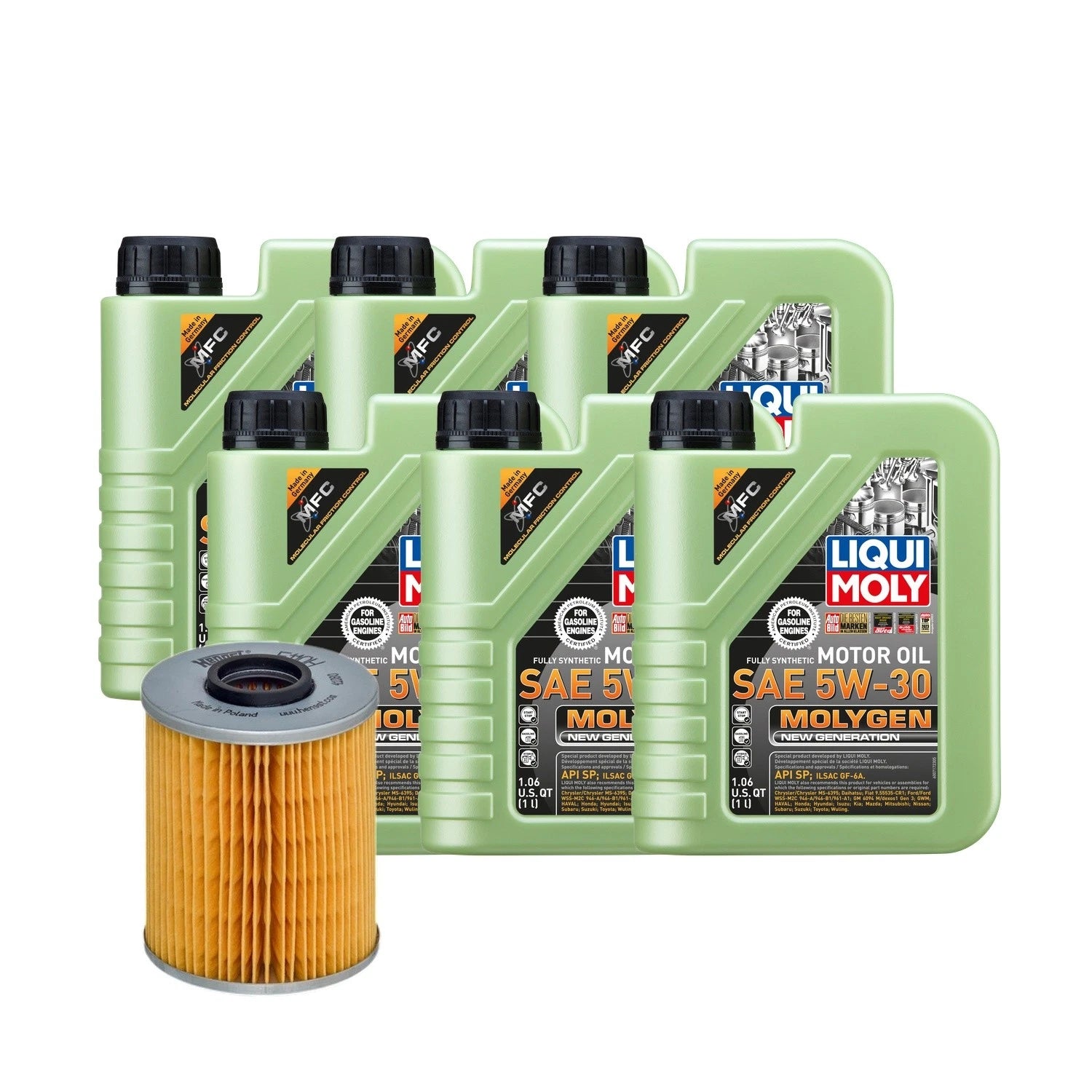 6L Liqui Moly Molygen 5W-30 Oil Change Kit for BMW M50/M50TU (1990–1995)