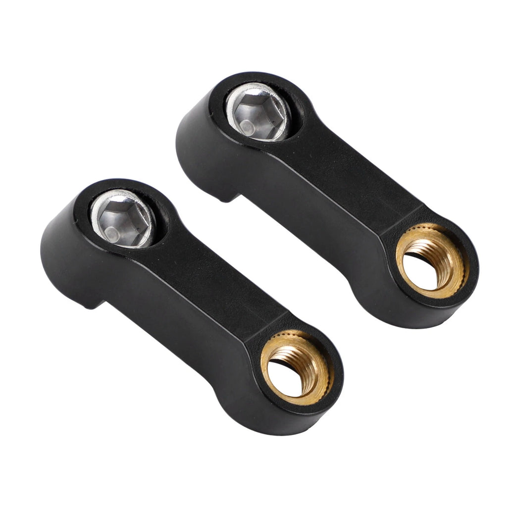 Pair M10 Plastic Mirror Riser/Extender Adapter for Right & Left Hand Thread