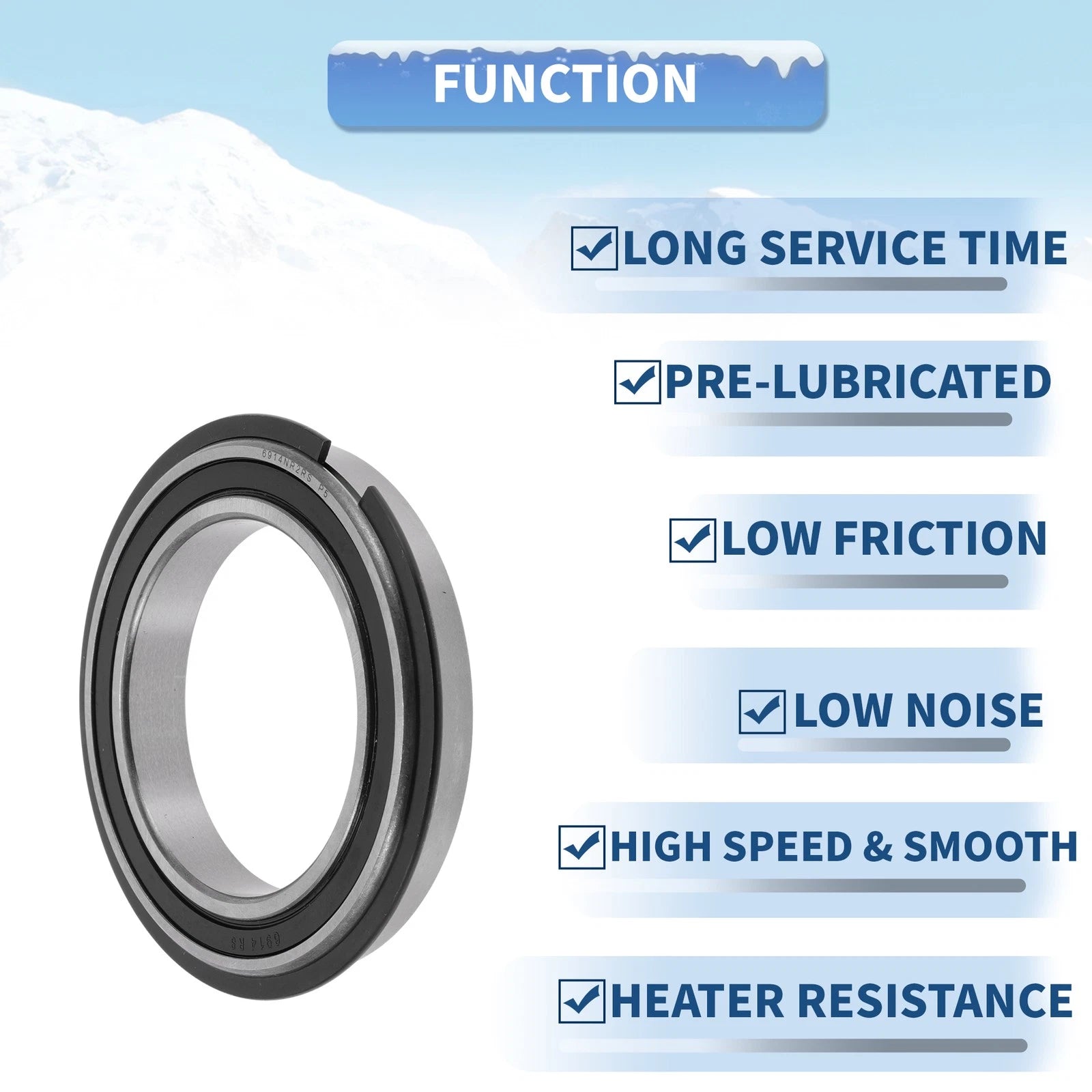 Deep Groove Ball Bearing 70x100x16mm for Scooter Skateboard (N/A)