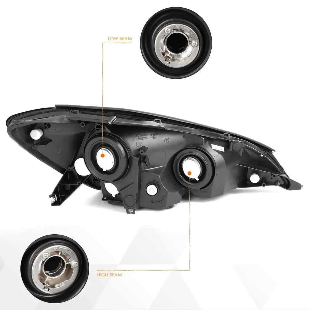 Smoked Lens Amber Corner Side Headlight Lamp Set for Sienna (2004–2005)