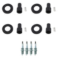 Set of 4 NGK Laser Platinum Spark Plugs & Coil Boots for Camry Highlander RAV4