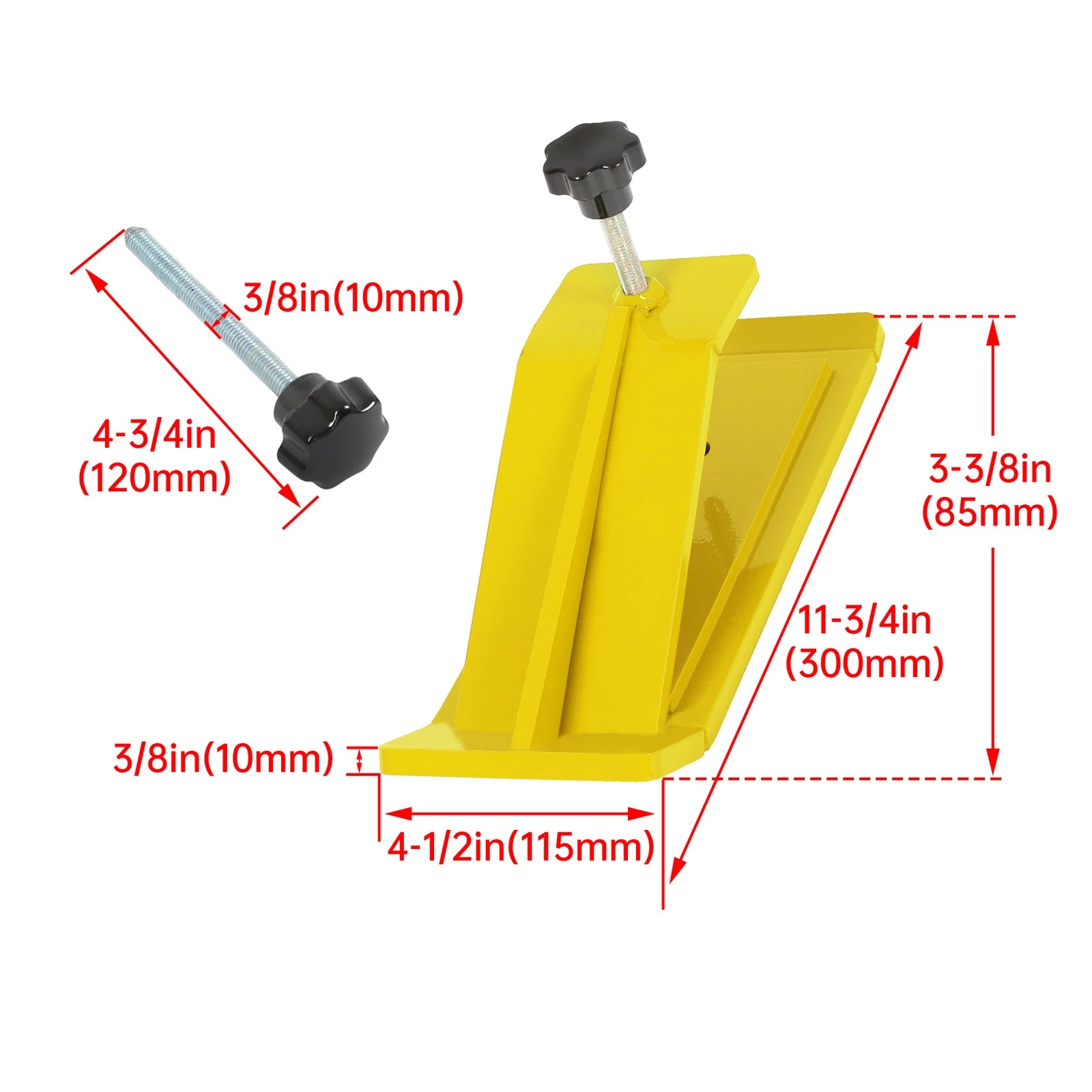 Pair Yellow Steel Bucket Protector for Tractor (Snow Removal)