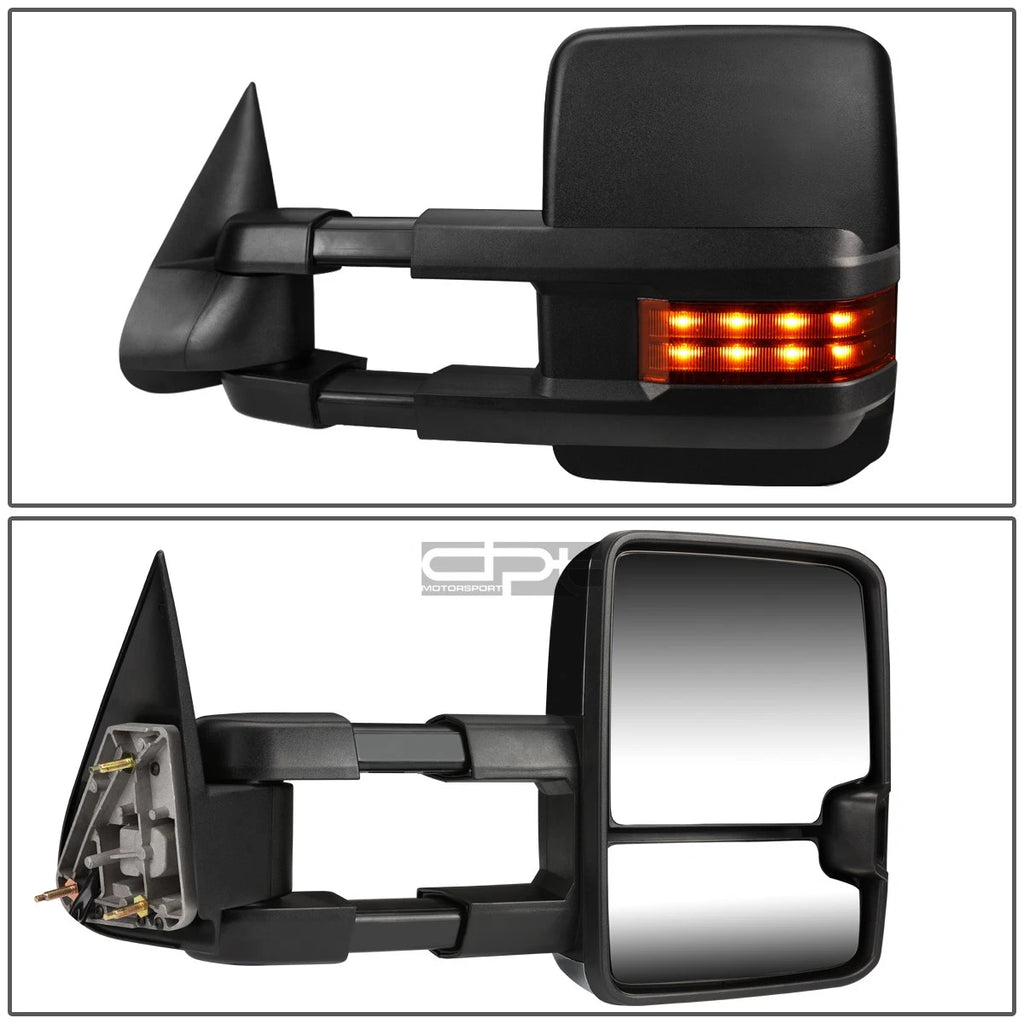 Towing Mirror Set for Silverado/Sierra (1999–2006) - Black, LED Light