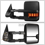 Towing Mirror Set for Silverado/Sierra (1999–2006) - Black, LED Light
