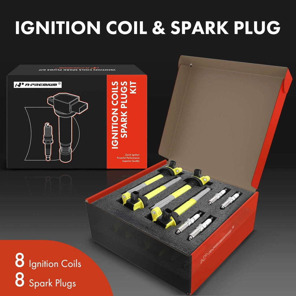 8x Ignition Coil & 8x Iridium Spark Plug for Ford F-150 Mustang (2011–2020)