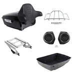 Trunk Backrest Pad Speakers Mount Rack for Harley Street Glide (2014–2026)