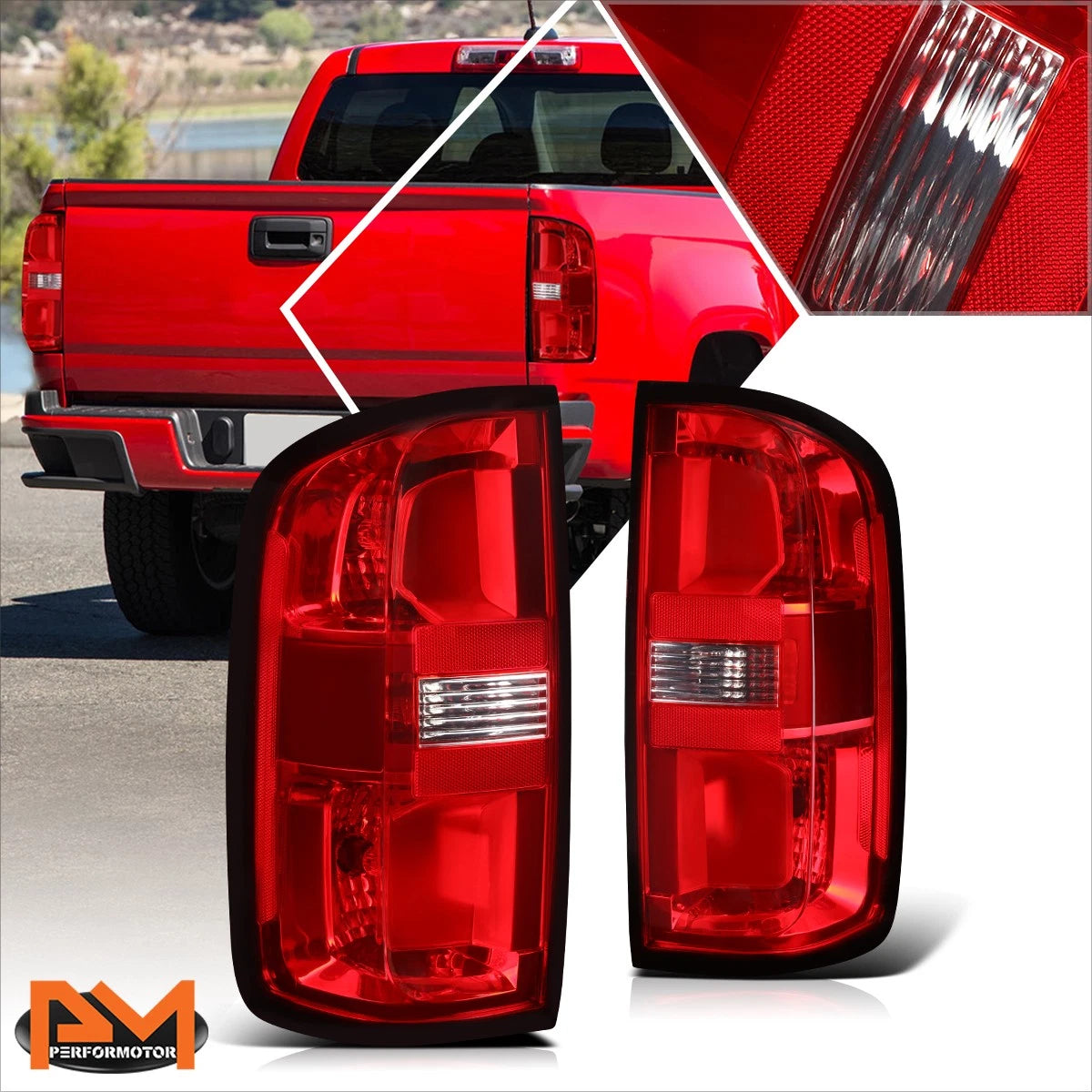 Clear/Red Lens Tail Brake Light Stop Lamp for Chevy Colorado (2015–2022)