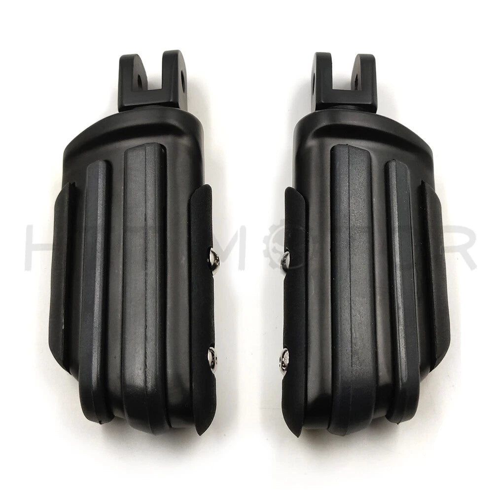 Set of 2 Black Rubber Pilot Footpegs for Harley FXBB FXBR FXBRS FXLR (2018–Present)