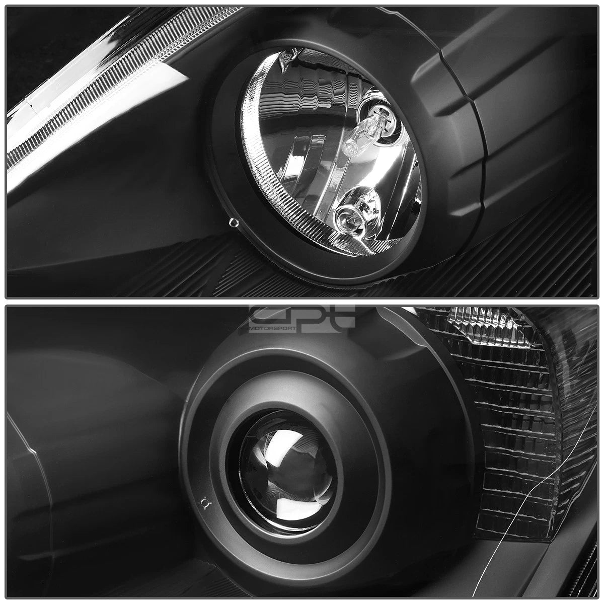 Projector Headlight Lamps for Honda CR-V (2007–2011) - Black/Clear
