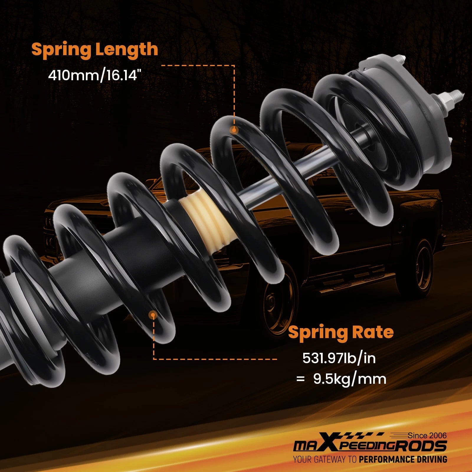 2" Front Strut Shock Absorber for Ram 1500 2WD/4WD (2019–2025)