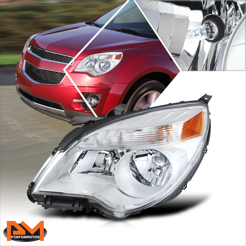 Driver Side Headlight Lamp Chrome for Chevy Equinox LS LT (2010–2015)