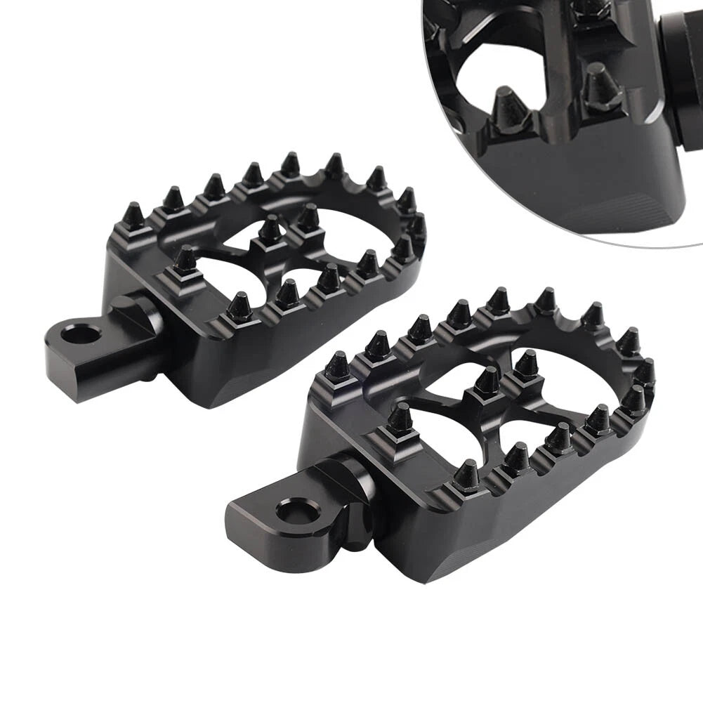 CNC Wide Fat Foot Pegs for Harley Dyna Sportster Fatboy (Pair)