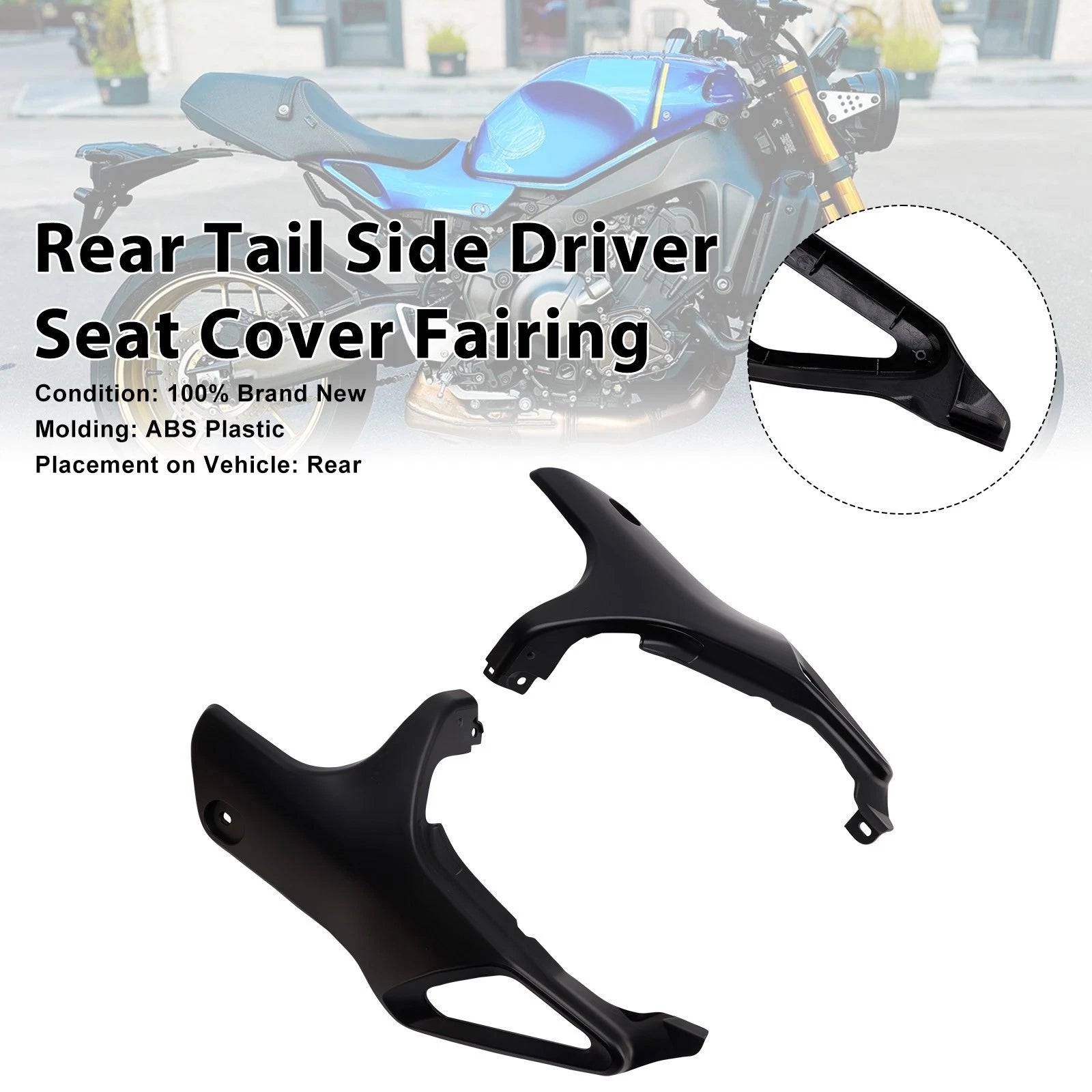 Side Seat Fairing Panel Cowl for Yamaha XSR900 (2022–2026) Matte Black