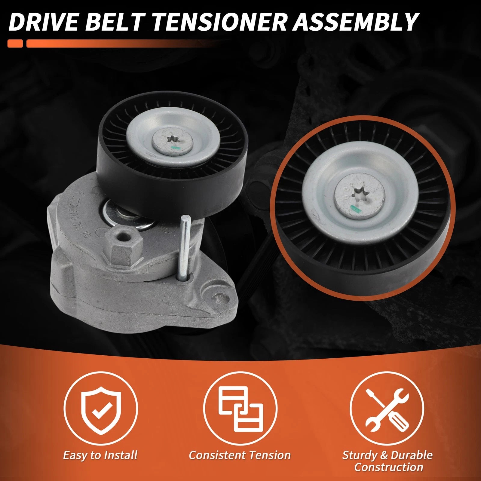 Set of 1 Drive Belt Tensioner Kit for Mercedes-Benz C300 GL550 (2008–2012) 2722000070