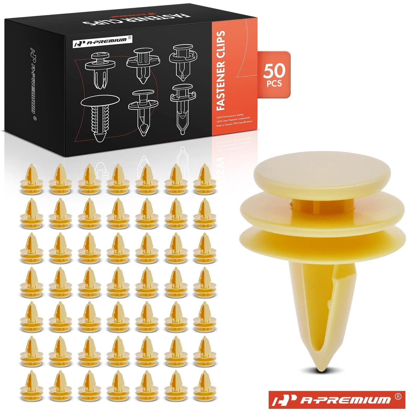 50Pcs 10mm Nylon Door Panel Trim Retainer Clips for Ford Jeep 