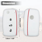 White Silicone Key Fob Shell for Volkswagen GTI (2015–2021)