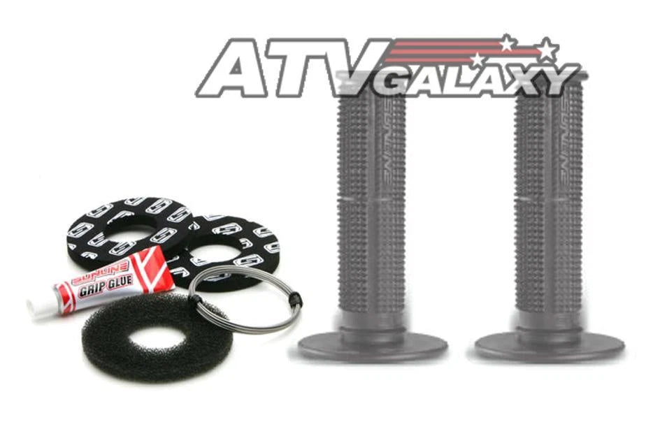 Sunline Tacki Grip Pro Package MX Handlebar Grips for Offroad Dirt Bike (Gray)