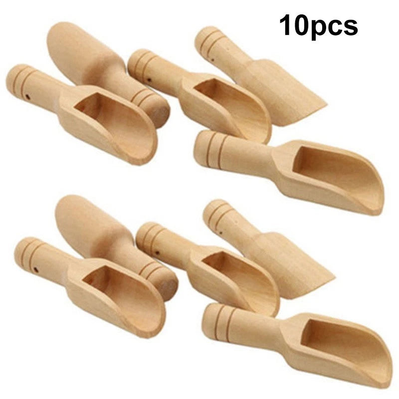 Natural Wooden Spoon Scoop Kitchen Utensil Tool for Coffee Tea Sugar Salt
