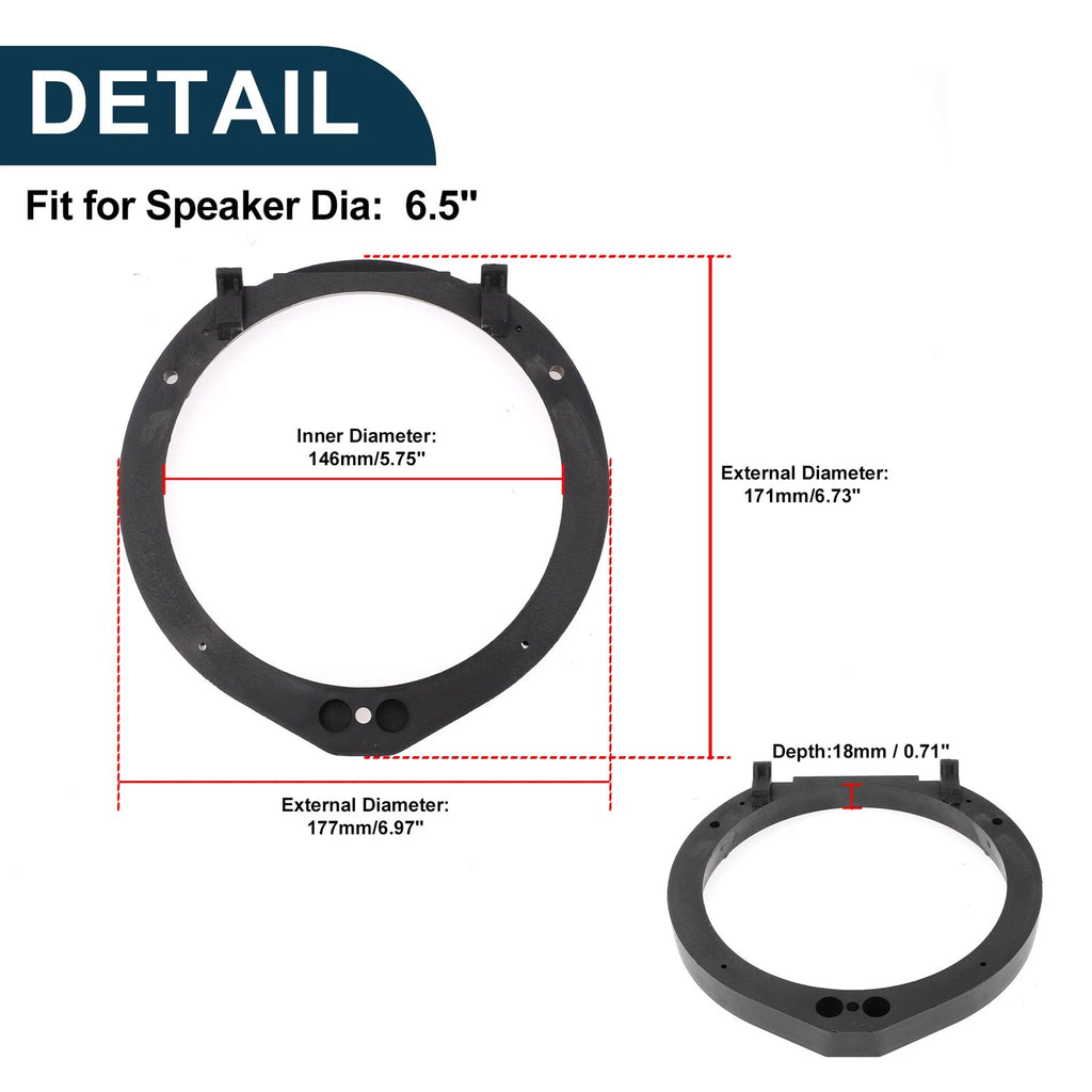 Set of 2 Speaker Spacer Rings for Honda Civic (2006–2011)