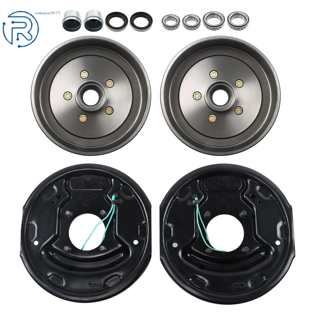 Trailer Drum Kit 5 on 4.5" BC w/ 10"x2-1/4" Electric Brakes for 3500 lbs Axle (LH+RH)