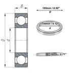 Deep Groove Ball Bearing P6 for Scooter Skateboard Wheel (130x165x18mm)