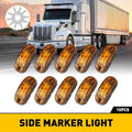 10x LED Marker Lights for Trailer Truck Oval Clearance (2.5") Amber Yellow