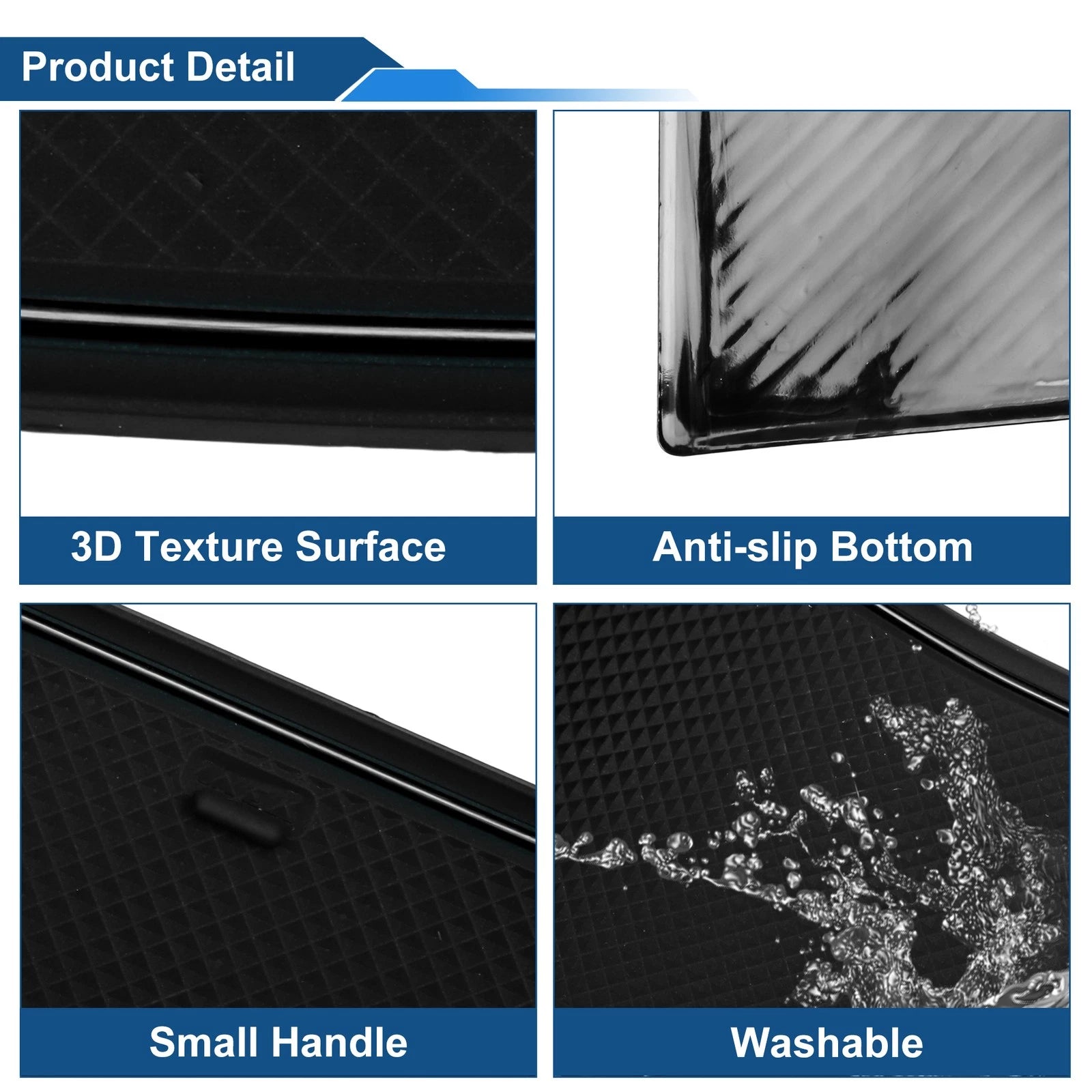 13 Pcs Non-Slip Mat for Suzuki S-Cross III Hybrid SUV (2022–2025) PVC Black