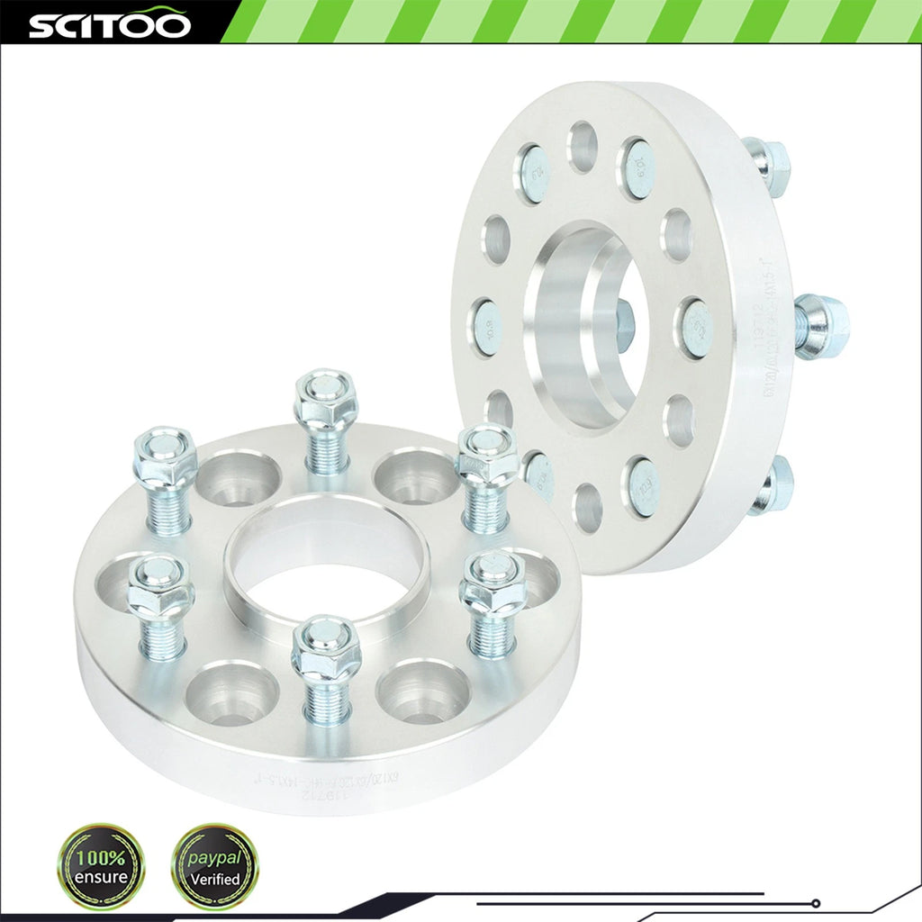 2 Pcs Wheel Spacers 6x120 1" 14x1.5 for Chevrolet Colorado Canyon Cadillac SRX