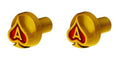 Electric Yellow Air Valve Knobs Screw-In Pair for Peterbilt Kenworth (2000–2025)