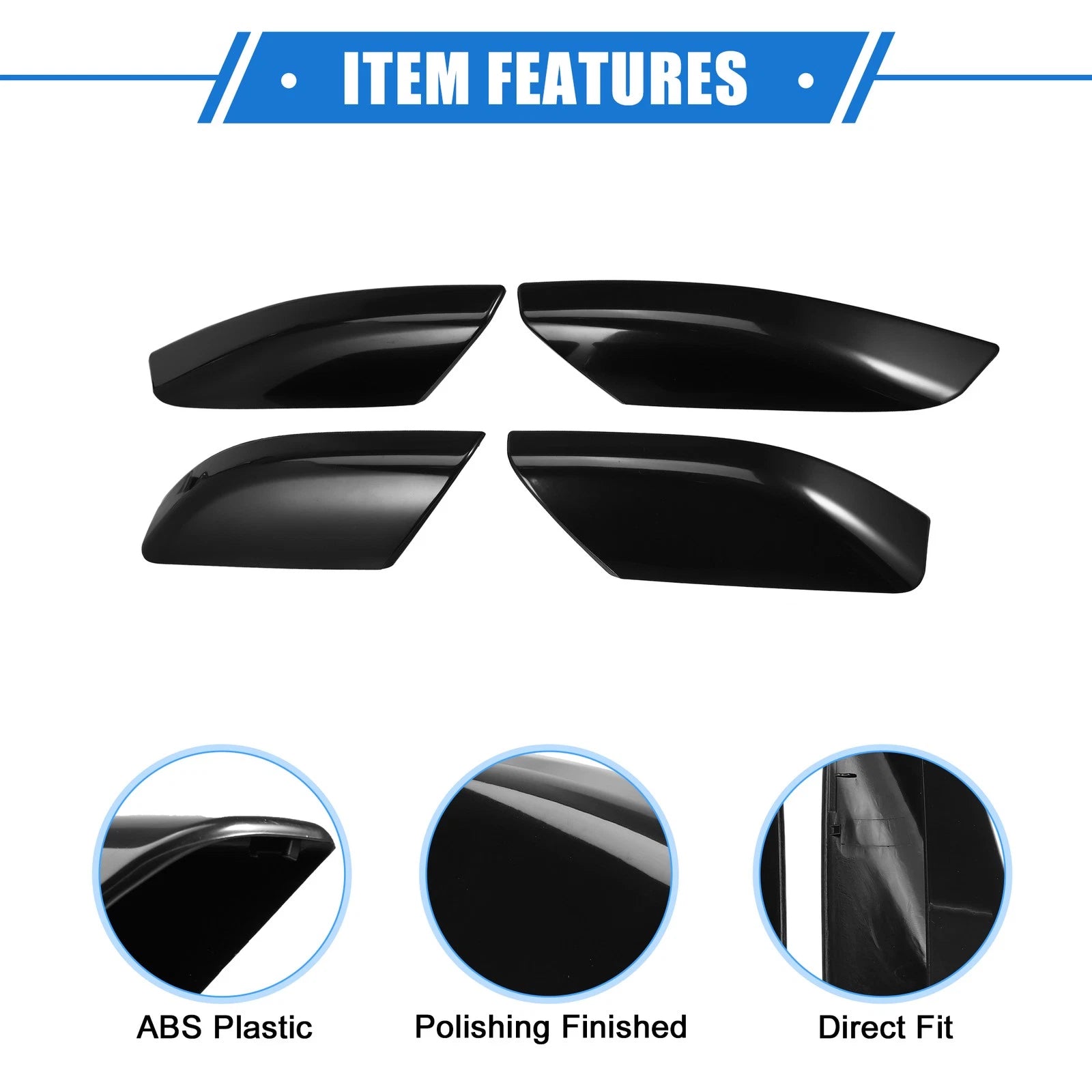 Set of 4 Roof Rack Side Rails End Cover for Toyota 4Runner (2003–2009) Black