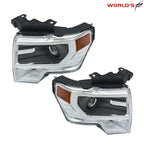 Set of 2 HID Projector Headlights for Ford F150 (2013–2014) Chrome