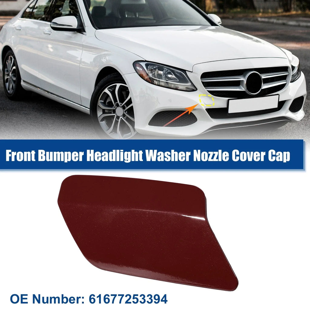 Front Right Headlight Washer Nozzle Cover Cap Red for BMW 328i (2011-2013)