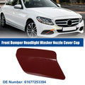 Front Right Headlight Washer Nozzle Cover Cap Red for BMW 328i (2011-2013)