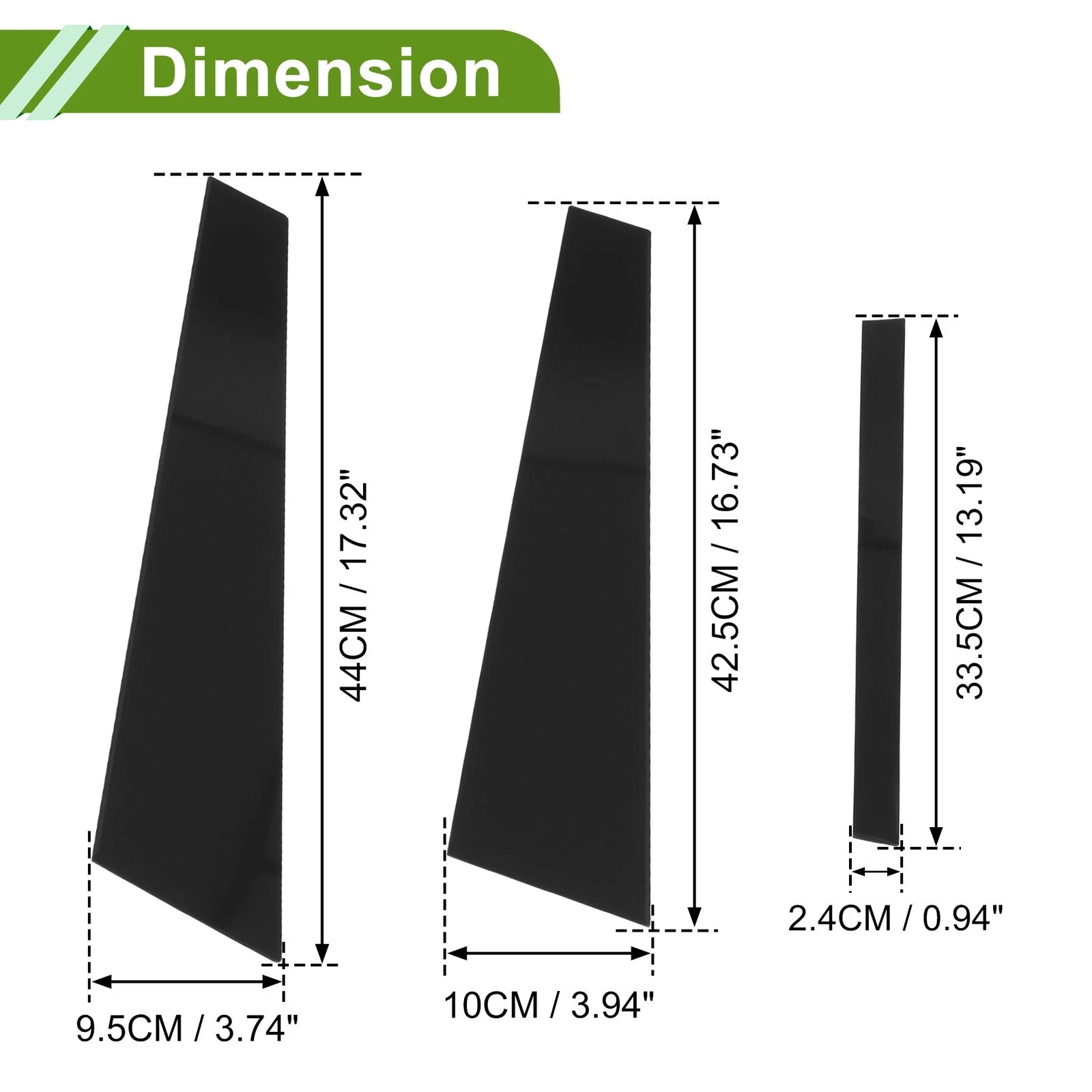 6 Pcs Door Pillar Window Trim for BMW 7-Series (2017–2022) Black