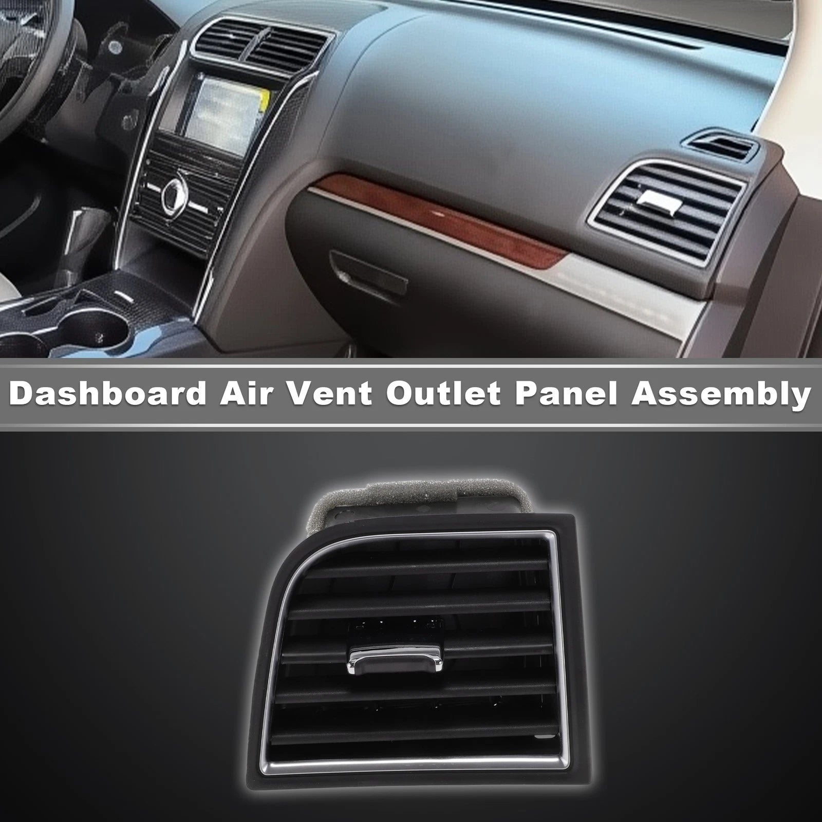 Front Right Center Dash AC Air Vent Panel for Ford Explorer (2011–2019) No.FB5Z-19893-CF
