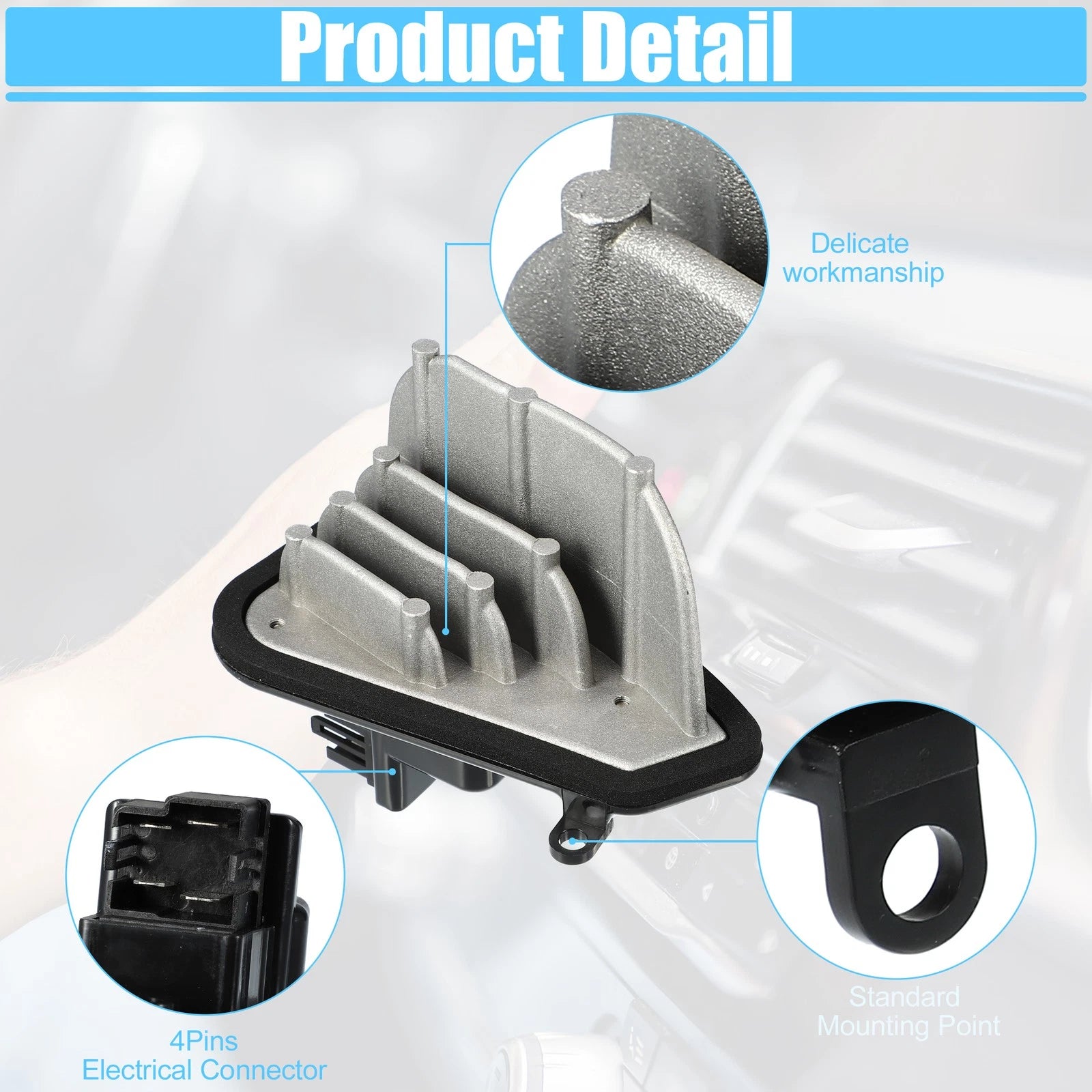 HVAC Heater Blower Motor Resistor for Honda Accord (1998–2002) No. 79330-S84-A41
