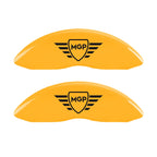 Caliper Covers Set of 4 Yellow w MGP Logo for Mercedes E430 (2000–2002)