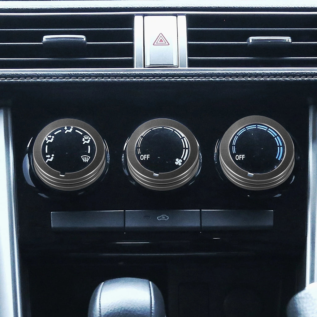 3X AC Air Conditioner Switch Knob Cover for Mazda CX-3 (2015) Black