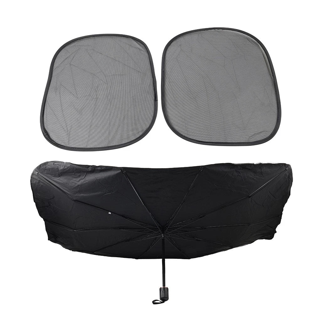 Sun Shade Visor Cover for Auto Front Windshield (Universal Fit)