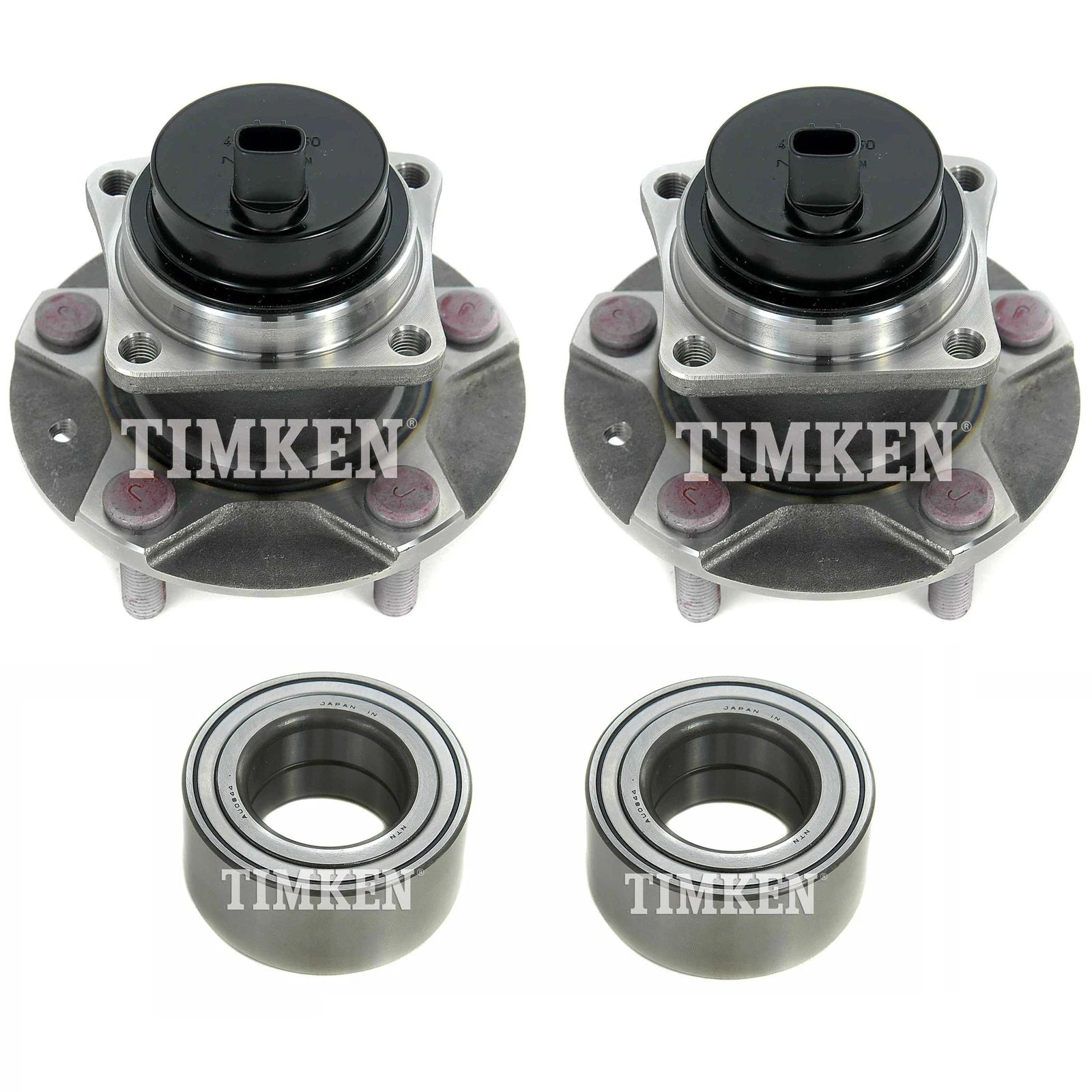 Front and Rear Wheel Bearings & Hubs Kit for Mazda RX-8 (2004–2007)