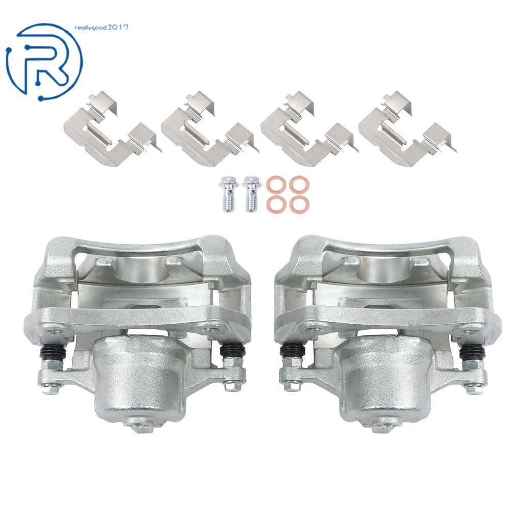 Set of 2 Front Brake Calipers with Bracket for Chevrolet Volt Cruze (2016-2019)