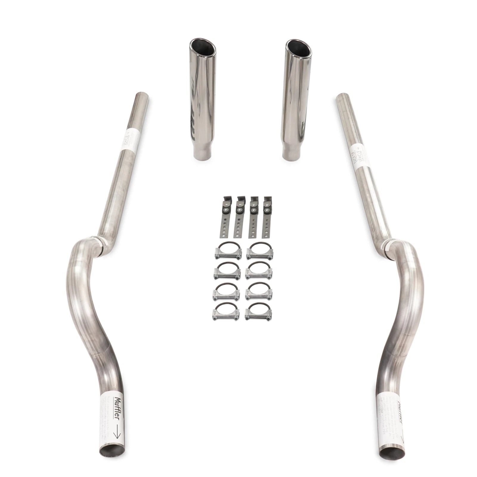 2.5" Dual Exhaust Kit for Mopar B Body (1962–1974) No Muffler Rear Exit RC Tip