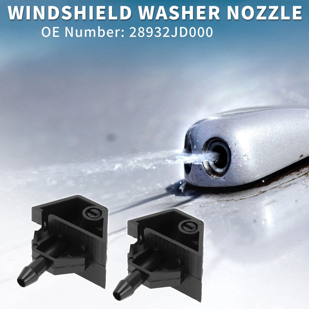 Set of 2 Front Windshield Washer Nozzles No. 28932JD000 for Nissan Qashqai (2007–2013)