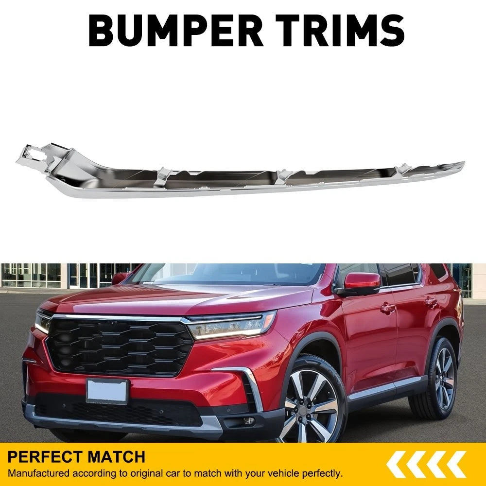 Chrome Front Bumper Grille Trim Cover for Honda Pilot Elite (2023)