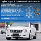 Set of 2 Engine Upper & Lower Intake Gaskets for Buick LaCrosse (2005–2008)