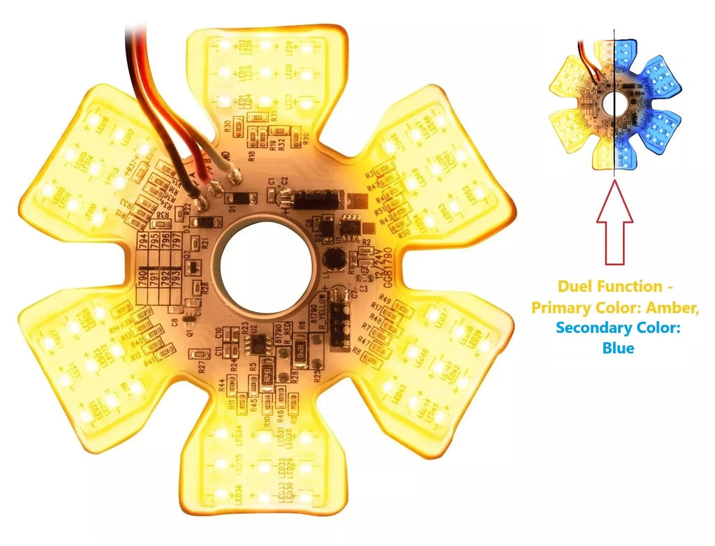 LED Air Cleaner Light Dual Function Amber Blue for Peterbilt Kenworth (2000–2019)