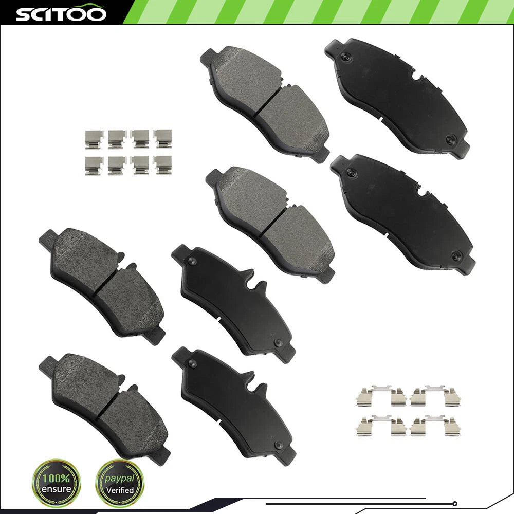 Front Rear Brake Pads for Dodge Sprinter 2500, Freightliner Sprinter 2500 (2007–2018)