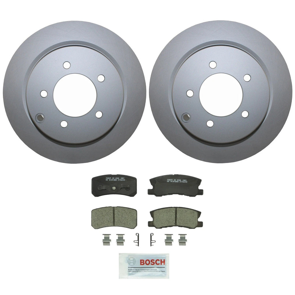 Rear Brake Kit 302mm Rotors Bosch Ceramic Pad for Chrysler Dodge Jeep