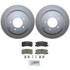 Rear Brake Kit 302mm Rotors Bosch Ceramic Pad for Chrysler Dodge Jeep